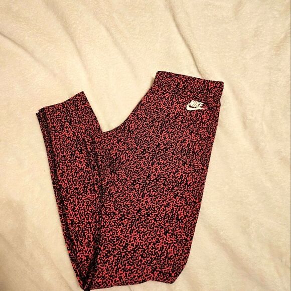 Nike Pants - Women’s Nike Leg-A-See Leggings Size M Animal Print Pink Black